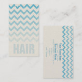 Haarstylist Visitekaartje - Cracked Blue Ombre (Voorkant / Achterkant)