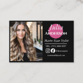 Haarstylist Visitekaartje: foto kleine bedrijven Visitekaartje (Voorkant)