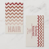 Haarstylist Visitekaartje - Gekraakt rood ombre (Voorkant / Achterkant)
