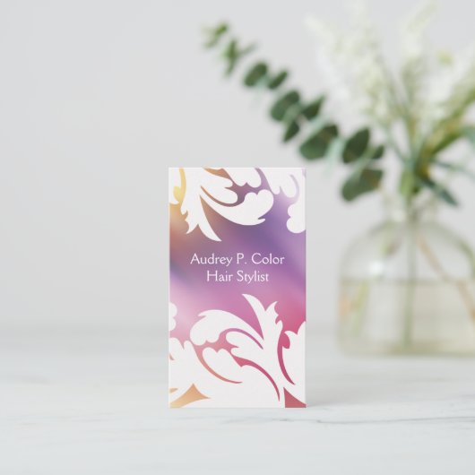 Haarstylist Visitekaartjes (Staand voorkant)