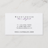 Haarstylist visitekaartjes (Achterkant)