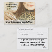 Haarstylist Visitekaartjes Afsprakenkaartje (Voorkant / Achterkant)