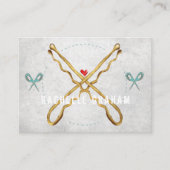 Haarstylist-visitekaartjes, haarspelden, visitekaa afsprakenkaartje (Voorkant)