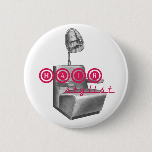 Haarstylist wasdroger Button (Voorkant)