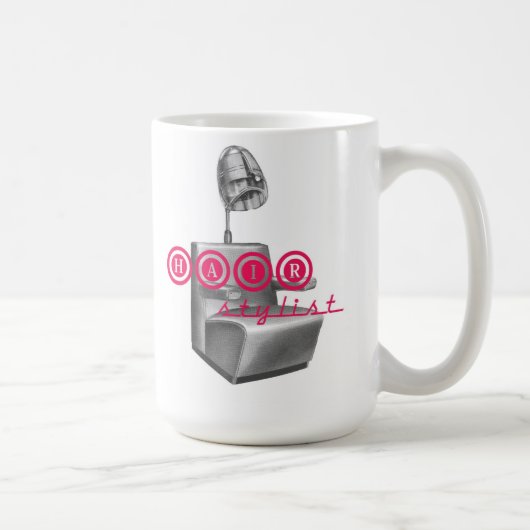 Haarstylist  wasdroger Mok (Rechts)