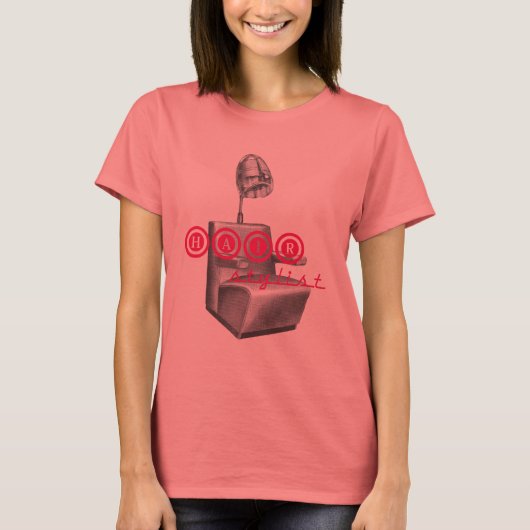 Haarstylist  wasdroger Ringer T-shirt (Voorkant)