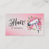 Haarstylist Waterverf Haardroger Cadeaubon Contactkaartje (Voorkant)