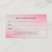 Haarstylist Waterverf Haardroger Cadeaubon Visitekaartje (Achterkant)