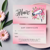 Haarstylist Waterverf Haardroger Cadeaubon Visitekaartje