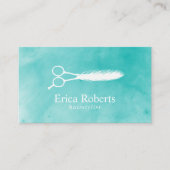 Haarstylist Waterverf van de Versschaar-salon Visitekaartje (Voorkant)