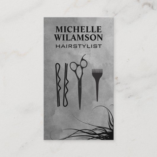 Haarstylist Werk Gereedschap | Golvend Haar Visitekaartje (Voorkant)