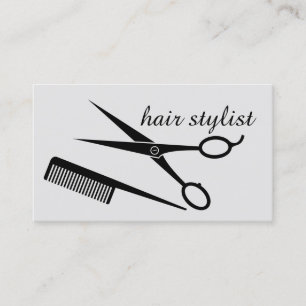 Haarstylist - Zilver en zwart Visitekaartje