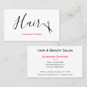 Haarstylist - Zwart en rood Visitekaartje (Voorkant / Achterkant)