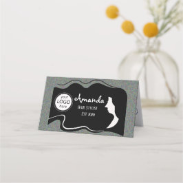 Haarstylist Zwart Lang Haar Gevouwen Loyaliteit Ka Klantenkaartje