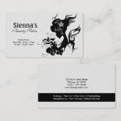 Haarstylist (zwart) visitekaartje (Voorkant / Achterkant)