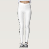 Haarstylist Zwart Wit Modern Stijlvol Spa Salon Leggings (Voorkant)
