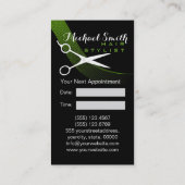 Haarstyliste Afspraak - Groen Abstract #19 Afsprakenkaartje (Achterkant)