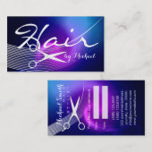 Haarstyliste afspraak - Paarse Abstract #15 Afsprakenkaartje (Voorkant / Achterkant)