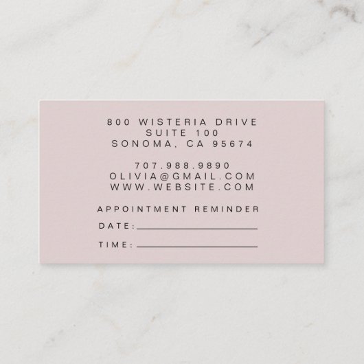 Haarstyliste Afspraakherinnering & Visitekaartje (Achterkant)