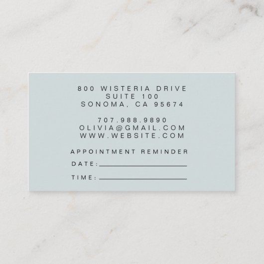 Haarstyliste Afspraakherinnering & Visitekaartje (Achterkant)