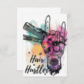 Haarstyliste Dank u kaart (Voorkant / Achterkant)