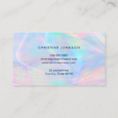 haarstyliste faux holographic effect visitekaartje (Achterkant)