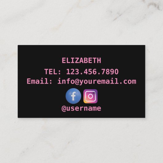 Haarstyliste Floral Visitekaartje (Achterkant)