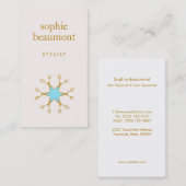 Haarstyliste, Haarsalon, Schaar Logo 2 Visitekaartje (Voorkant / Achterkant)