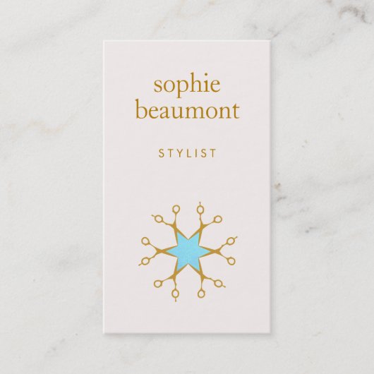 Haarstyliste, Haarsalon, Schaar Logo 2 Visitekaartje (Voorkant)