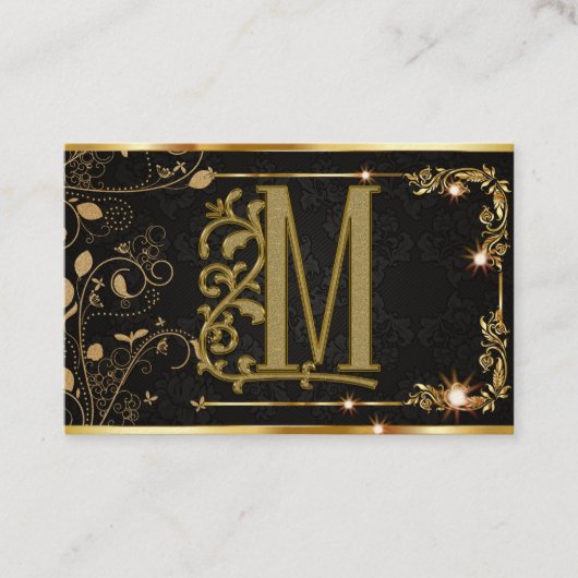 Haarstyliste kapper Gouden letter Coiffeur Visitekaartje (Voorkant)