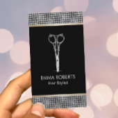 Haarstyliste Luxe Glitter Rand Afspraak Afsprakenkaartje