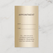 Haarstyliste Luxe Glitter Rand Afspraak Afsprakenkaartje (Achterkant)