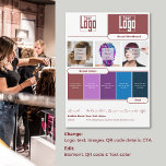 Haarstyliste Merk Moodboard Kaart - Merkidentiteit<br><div class="desc">Gebruik het portretformaat Hair Stylist Brand Moodboard Kaart voor teamcommunicatie en om de merkidentiteit van uw salon te versterken. Deze van boven tot onder volledig aanpasbare kaart combineert inspiratie en identiteit naadloos om de unieke stijl van uw salon te benadrukken. Het bovenste gedeelte bevat uw gepersonaliseerde logo in twee variaties:...</div>