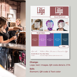 Haarstyliste Merk Moodboard Kaart - Merkidentiteit