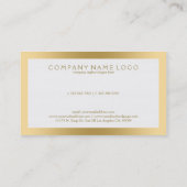 Haarstyliste Modern Gouden Tekst Ontwerp Visitekaartje (Achterkant)