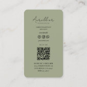 Haarstyliste Modern Haarstylist Sage Visitekaartje (Achterkant)