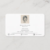 Haarstyliste Moderne Minimale Beige Wit Minimalist Visitekaartje (Achterkant)