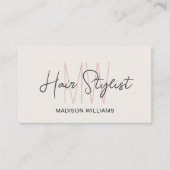 Haarstyliste Monogram Logo Tan Visitekaartje (Voorkant)