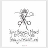 Haarstyliste Zakelijk Decal Sticker (Vel)