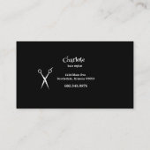 Haarstylisten Schaar Koe Schedel Bloemen Visitekaartje (Achterkant)