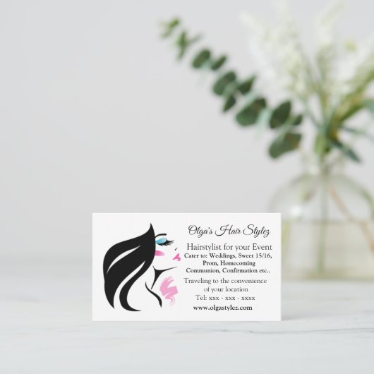 haarstylistisch visitekaartje (Staand voorkant)