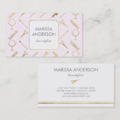 haarstylistische visitekaartjes, kapper, make-up visitekaartje (Voorkant / Achterkant)