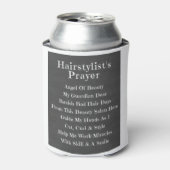 Haarstylist's gebeddenflesje blikjeskoeler (Blikje Voorkant)