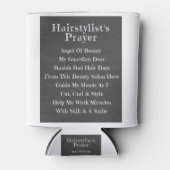 Haarstylist's gebeddenflesje blikjeskoeler (Voorkant)