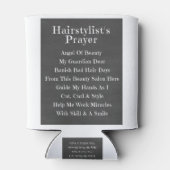 Haarstylist's gebeddenflesje blikjeskoeler (Achterkant)