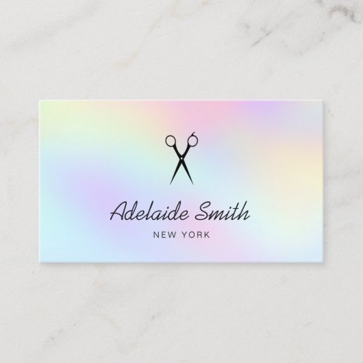 haarstylpastelkleuren visitekaartje (Voorkant)