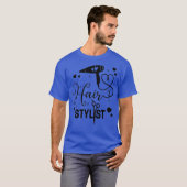 Haarstylschaar Dryer Haarstylist Barber T-shirt (Voorkant volledig)