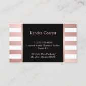 Haarstylschaar en haardroger Roos Gold Stripe Visitekaartje (Achterkant)