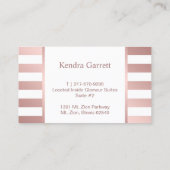 Haarstylschaar Haardroger Roos Gold Stripe 2 Visitekaartje (Achterkant)