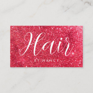 Haartypografie Red Gold Glitter Visitekaartje